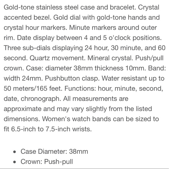 Michael Kors glitzy crystal vail gold watch - Picture 6 of 7